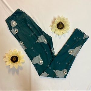 NEW Lularoe OS Walrus Blue Print Leggings